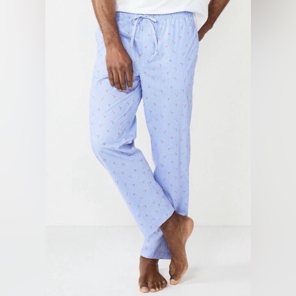Sonoma Other - Sonoma Mens Size Large Woven Pajama Pants flamingos blue stripe NWT